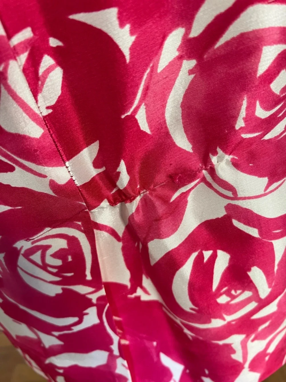 Kate Spade Minnie Rose Fuchsia‎ Pink White Rose Print Halter Midi Dress Size 8